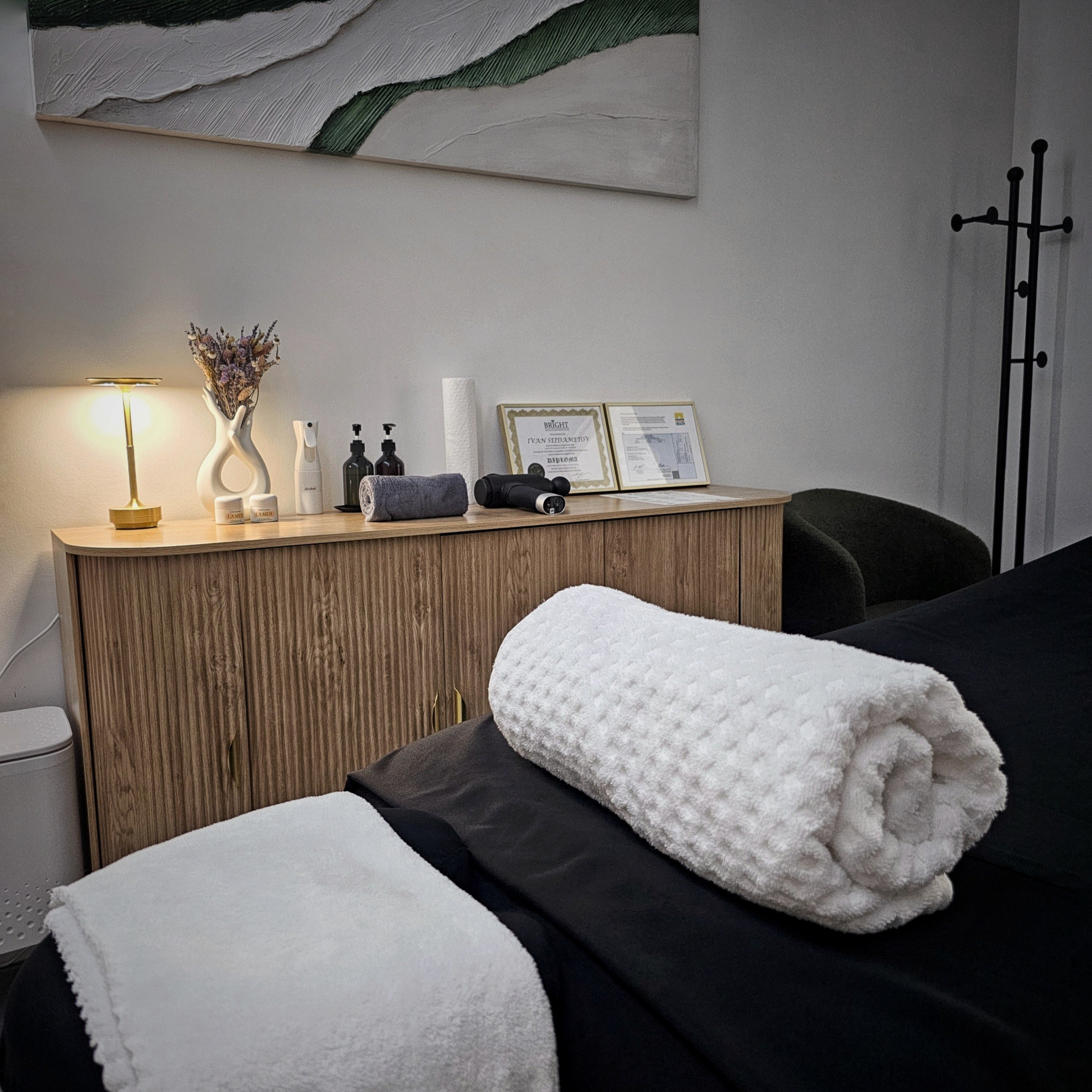 Therapeutic massage in progress at View Spa