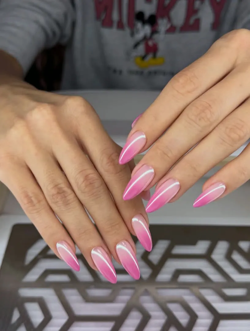 Russian gel manicure with clean cuticles - View Spa Aventura