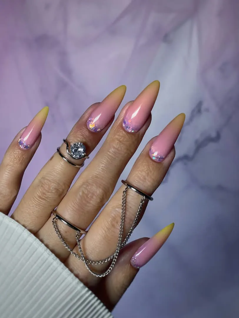 Ombré baby boomer nails - View Spa Aventura