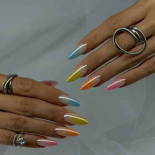 Chrome nails close-up - View Spa Aventura