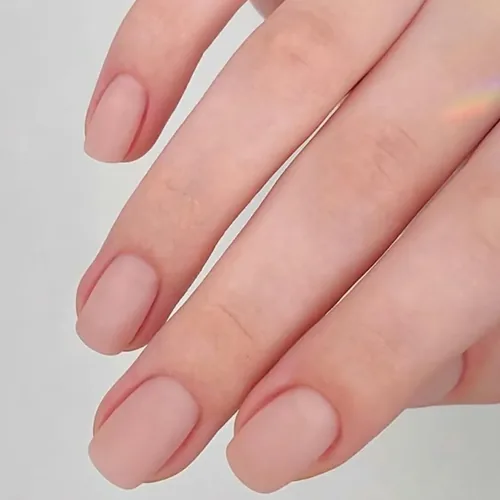 Short natural gel manicure - View Spa Aventura