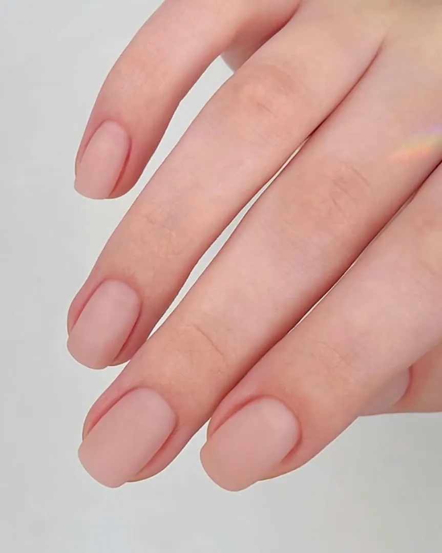 Short natural gel manicure - View Spa Aventura