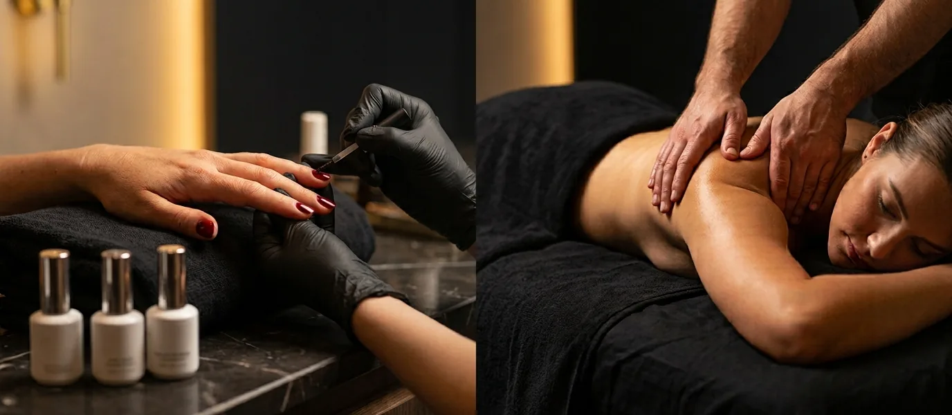 Russian manicure and therapeutic massage in one visit at View Spa Aventura